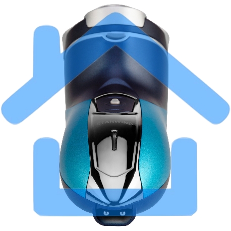 Электробритва роторная Starwind SSH 1525 реж.эл.:3 питан.:аккум. голубой/черный-15