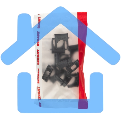 Крепеж-клипса для трубы ø 20 мм черная (10 шт./уп.) Rexant-3