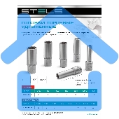 Головка торцевая удлиненная, 24 мм, 6-гранная, CrV, под квадрат 1/2