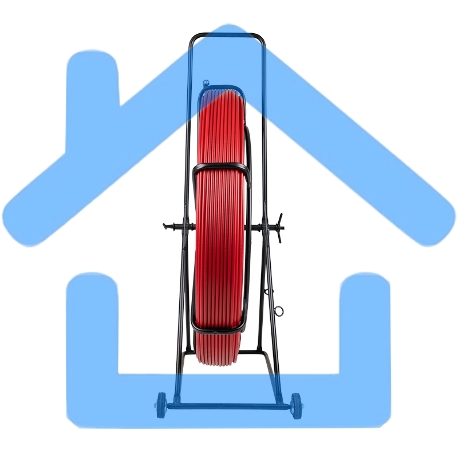 Протяжка кабельная (УЗК в тележке), стеклопруток d=11,0 мм, 100 м красная-2
