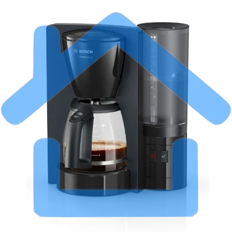 Кофеварка капельная Bosch TKA6A043 черная, исп. кофе - молотый, 1.25 л, 1200 Вт.-9