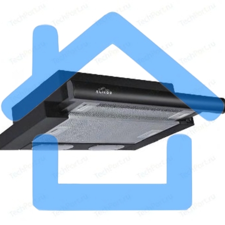 Вытяжка встраиваемая Elikor Интегра 45П-400-В2Л черная, 45 см, 400 куб. м/ч, 55 дБ