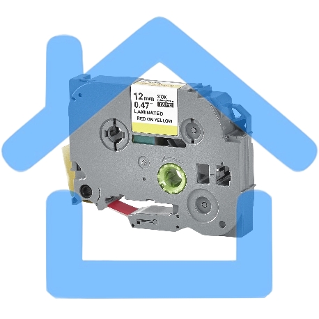 Кассета с лентой S'OK by Sakura Printing TZE632 для Brother, красный на желтом, 12мм/8м, наклейка-2