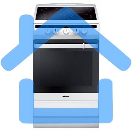 Плита электрическая Hansa FCCW54002 белый, конфорок 4 шт, духовка 68 л, 50 см x 85 см x 60 см