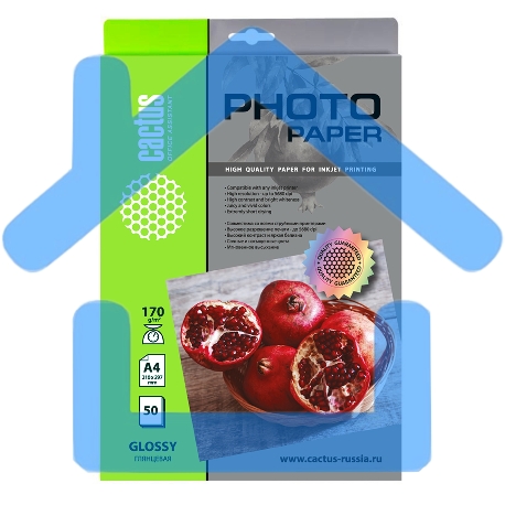 Фотобумага Cactus CS-GA417050 A4/170г/м2/50л./белый глянцевое для струйной печати-3