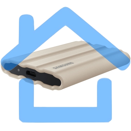 Внешний накопитель SSD Samsung External SSD T7 Shield, 1Tb, Type C-to-C/A, USB 3.2 Gen2, R/W 1050/1000Mb/s, IP65, 88x59x13мм, 98g, Beige (12 мес.)-4