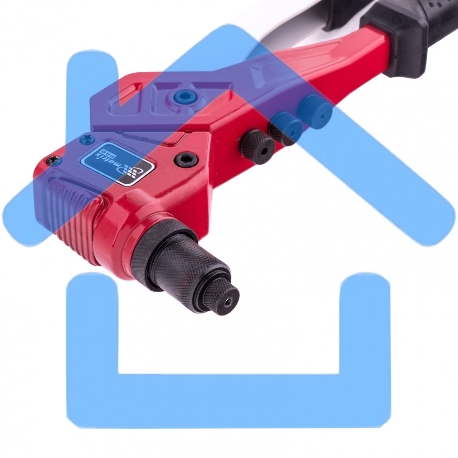 Заклепочник литой Matrix, поворотный, 290 мм, 0-360 заклепки 2,4-3,2-4,0-4,8 мм/, PRO 40547-1