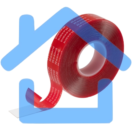 Лента клейкая двухсторонняя прозрачная, на VHB акриловой основе, 20 мм х 5 м Rexant-1