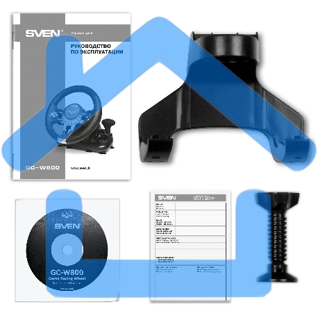 Руль SVEN GC-W800 (педали, вибро, скоба, D-pad, 12 кл, PC/PS3/PS4/XBOXONE/Xinput)-3