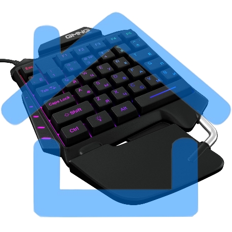 Игровой блок Oklick/Оклик GMNG 703GK черный USB for gamer LED (подставка для запястий)-2