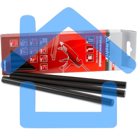 Стержни Matrix клеевые, черный, 11*200мм, 6 шт./упак. Matrix 930721