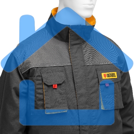 Куртка профессиональная рабочая, 65% полиэстер 35% хлопок, L// Denzel-3