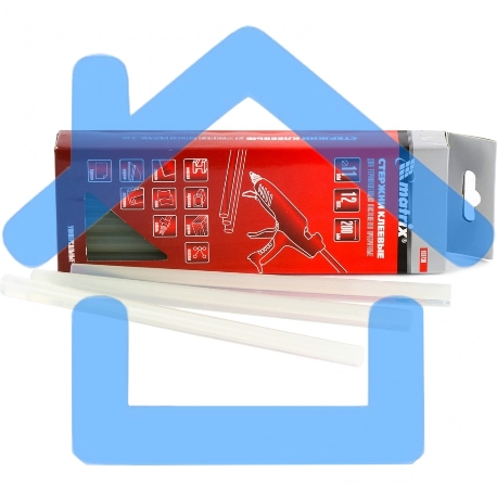 Стержни клеевые, 11 x 200 мм, прозрачные, 12 шт. Matrix