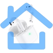 Наушники HOCO EW03 Plus беспроводные с док станцией TWS, Bluetooth 5.0 белый