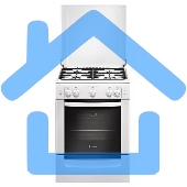 Плита газовая Gefest ПГ 6100-01 белый, конфорок 4 шт, духовка 52 л, 60 см x 85 см x 60 см