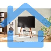 Подставка для телевизора Cactus CS-ST3645BKWN черный/орех 43