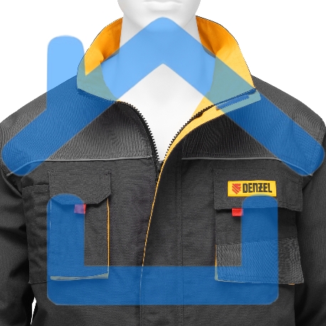 Куртка профессиональная рабочая, 65% полиэстер 35% хлопок, L// Denzel-17