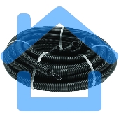 Труба гофрированная ПНД d16мм с протяжкой черный (уп.100м) Ruvinil 21601