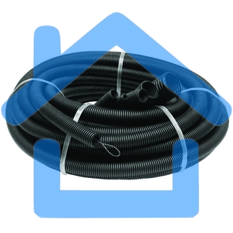 Труба гофрированная ПНД d16мм с протяжкой черный (уп.100м) Ruvinil 21601