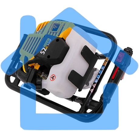 Мотобур DX-52, объем двигателя 52 см3, соединение 20 мм, без шнека Denzel-12