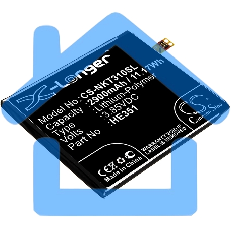 Аккумулятор CameronSinoCS-NKT310SL HE351 для Nokia 3.1, TA-1049,TA-1057,TA-1070 3.85V / 2900mAh / 11.17Wh
