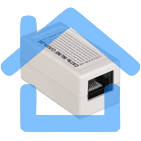 Проходной адаптер ITK кат.5E UTP, тип RJ45-RJ45 (8P8C), белый