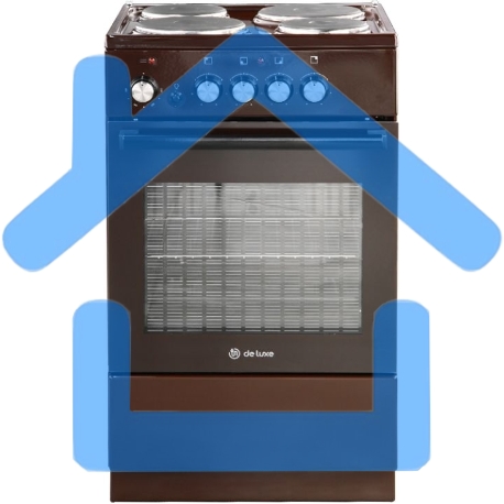 Плита электрическая De Luxe 5004.18э-014 коричневый, конфорок 4 шт, духовка 43 л, 50 см x 85 см x 50 см