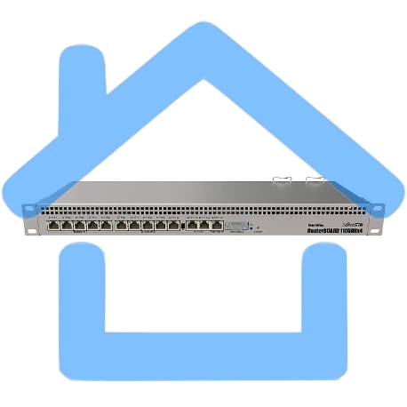 Маршрутизатор MikroTik RB1100AHx4 Dude Edition Ethernet-маршрутизатор, в стойку, 13x 1G Ethernet, 2x SATA3, 2x M.2-2