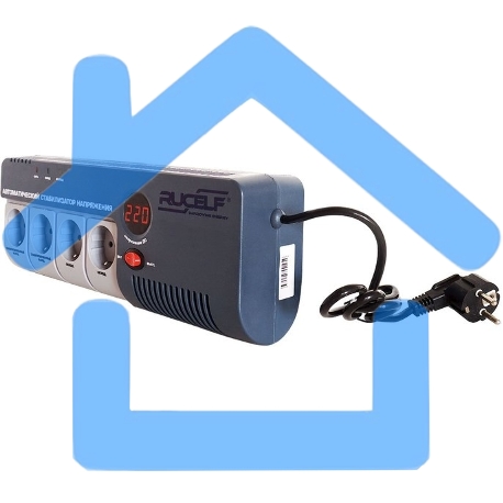 Стабилизатор RUCELF SRW-1000-D 1000ВА, диапазон 140-270,однофазный,управление релейное, дисплей,точность 220+-6%, КПД 98%.-2