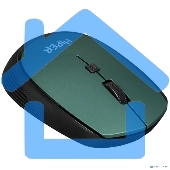 Мышь беспроводная HIPER HOMW-084 зеленый, 1600 dpi, радиоканал, USB, кнопки - 4