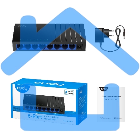 Коммутатор Cudy GS108D (L2) 8x1Гбит/с неуправляемый-8