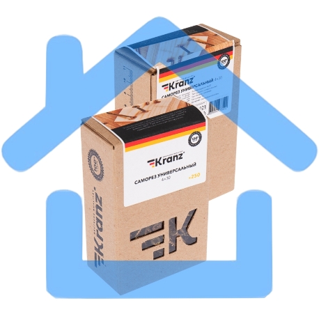 Саморез универсальный KRANZ 4х30, желтый цинк, упаковка поставщика ( 12 000 шт. )-3