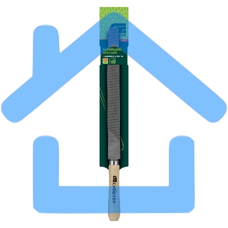 Напильник, 250 мм, плоский, деревянная ручка Сибртех