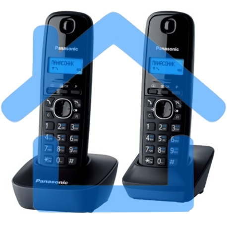 Телефон беспроводной (DECT) Panasonic KX-TG1612RUH (серый) Доп трубка в комплекте,АОН, Caller ID,12 мелодий звонка,поиск трубки