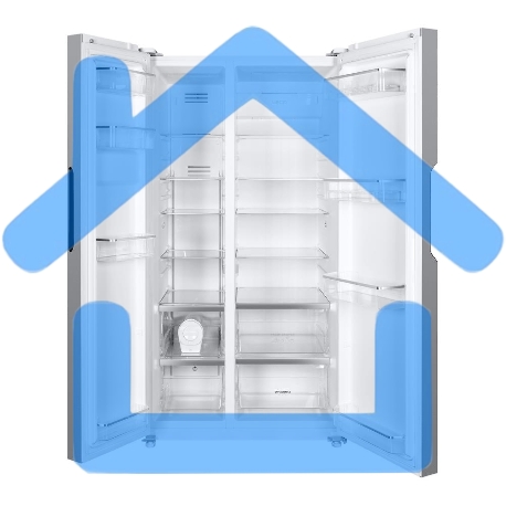 Холодильник Maunfeld MFF177NFW белый глянец двухкамерный 263/170л морозилка сбоку, No Frost, Side by Side-23