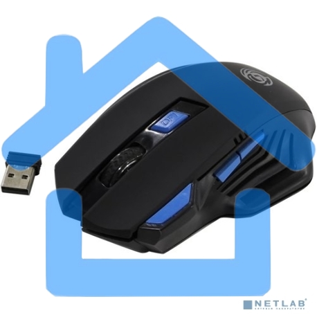 Мышь беспроводная Dialog Gan-Kata MRGK-14U черный, 1600 dpi, радиоканал, USB, кнопки - 6-1