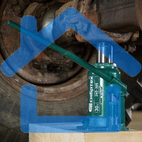 Домкрат гидравлический Сибртех бутылочный, 30т, 245-385мм-9