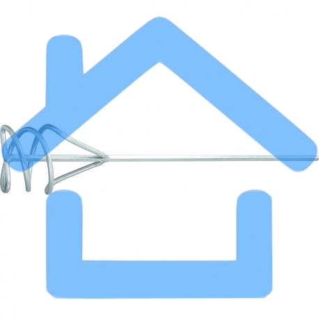 Венчик для миксера СИБРТЕХ 84810из оцинкованной стали d 80мм l 450мм для красок и штукатурки