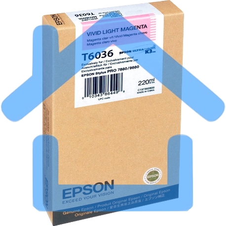 Картридж струйный Epson C13T603600 светло-пурпурный для Epson St Pro 7880/9880 (220мл)-2