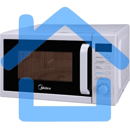 Микроволновая печь Midea AM820CUK-W белый, 20 л, 800 Вт, переключатели - поворотный механизм/кнопки-6