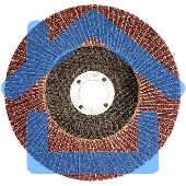 Круг Россия лепестковый торцевой КЛТ-1,зернистость Р60,115x22,2 мм, 74002