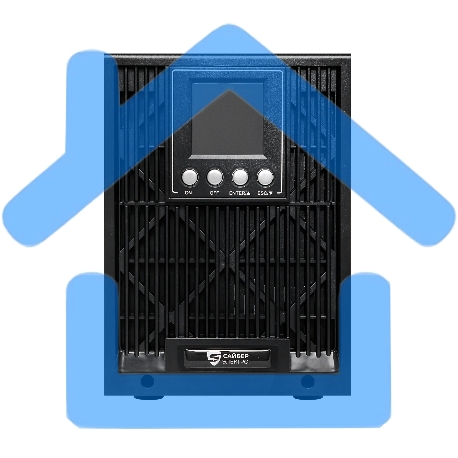 Источник бесперебойного питания Сайбер Электро ИБП ЭКСПЕРТ-II-2000 Онлайн, Напольное исполнение 2000ВА/1800Вт USB/RS-232/SNMPslot (2 EURO + 2 IEC С13) (12В /7А·ч. х 4)-6