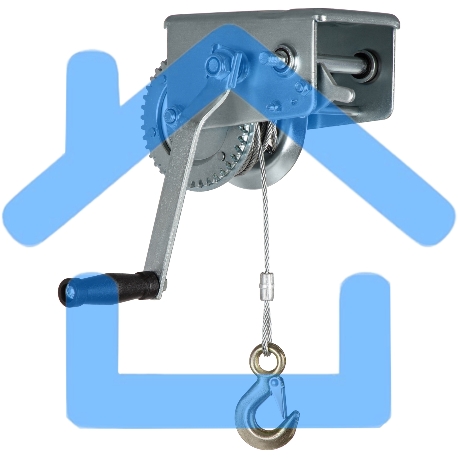 Лебедка шестеренчатая Matrix тяга - 0,8 т, 9 м, тросовая-4