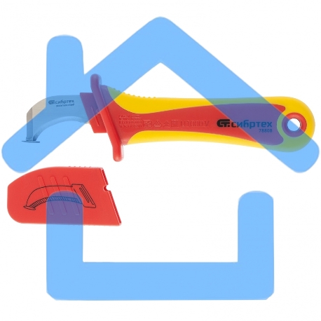Нож диэлектрический до 1000 В, для снятия оплетки электрокабелей СИБРТЕХ-2