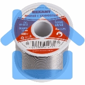 Припой с канифолью Rexant, 1000 г, Ø1.0 мм, (олово 60%, свинец 40%), катушка