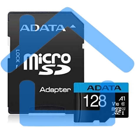 Флеш карта Micro SecureDigital 128Gb ADATA AUSDX128GUICL10A1-RA1 MicroSDXC Class 10 UHS-I, SD adapter-2