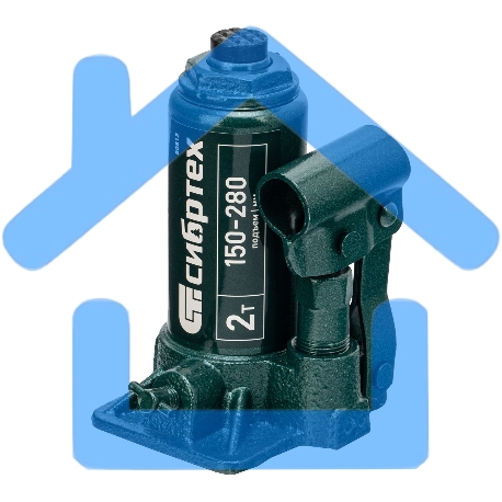 Домкрат гидравлический бутылочный Сибртех 2 т, 150-280 мм, в пласт. кейсе-1