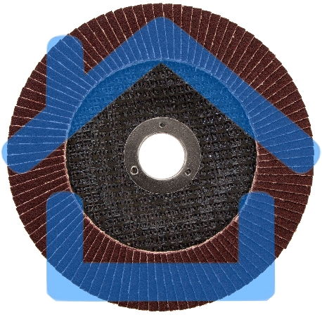 Круг лепестковый торцевой КЛТ-1, зернистость Р60(25Н), 150 х 22,2 мм, (БАЗ) Россия-1