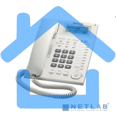 Телефон проводной Panasonic KX-TS2388RUW белый индикатор вызова,повторный набор последнего номера,4 уровня громкости звонка-1