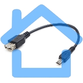 Кабель USB 2.0 OTG Cablexpert A-OTG-AFBM-03 USBAF/MicroBM, 0.15м, удлиненный разъем micro USB - 9мм, пакет